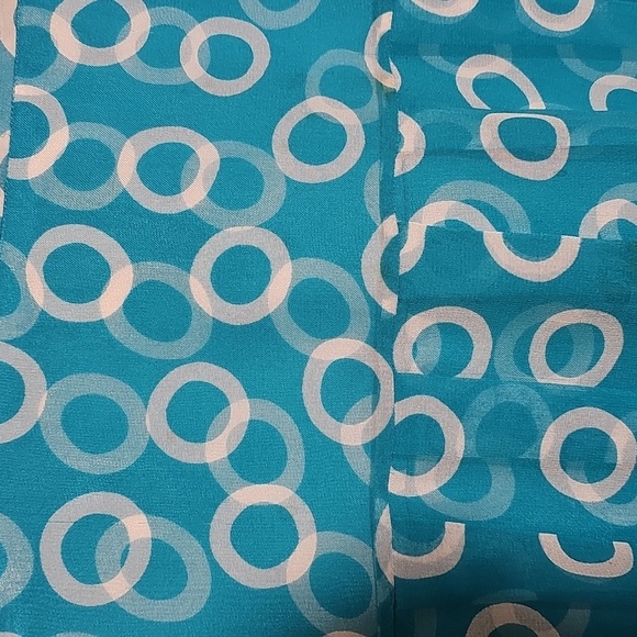 Esperanto Tourquise Circle Patterned Women's 100% Silk Pleated Skirt XS - Picture 2 of 6